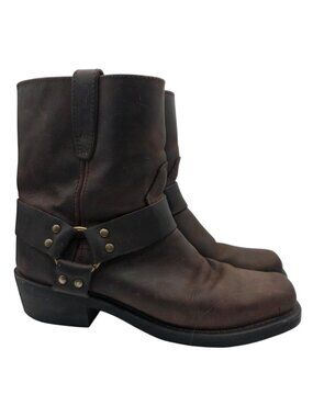 Dingo Boots Mens 9.5 D Brown Rev Up Leather Harness Western Motorcycle Short